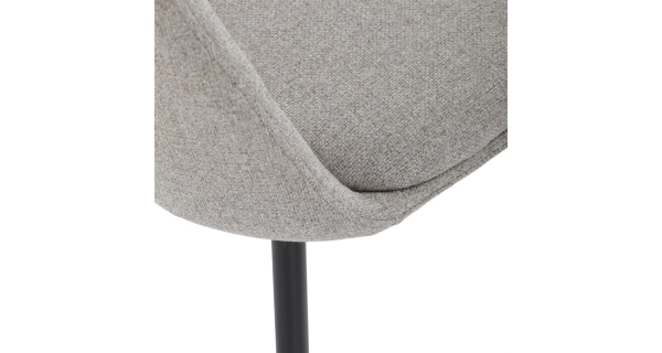 Otočná jídelní židle JORLEMKAL, krémová látka, černý kov