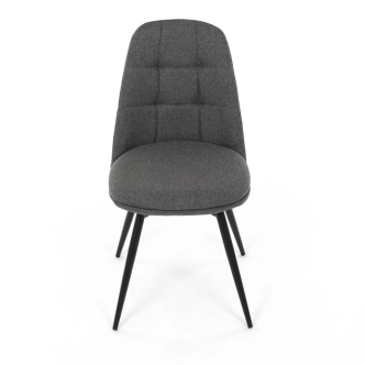 Otočná jídelní židle JORLEMKAL, šedá látka, černý kov