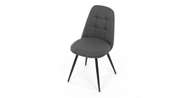 Otočná jídelní židle JORLEMKAL, šedá látka, černý kov