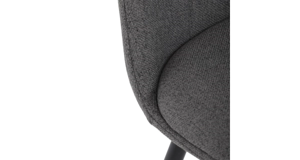 Otočná jídelní židle JORLEMKAL, šedá látka, černý kov
