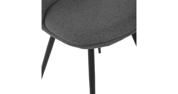 Otočná jídelní židle JORLEMKAL, šedá látka, černý kov