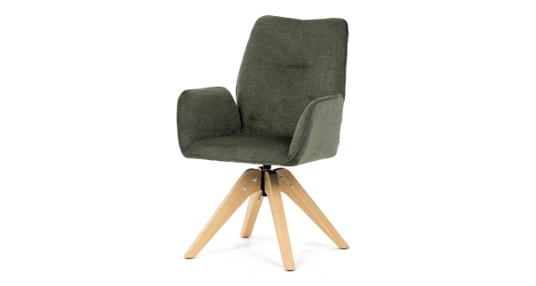 Otočná jídelní židle JORROSXER, zelená látka