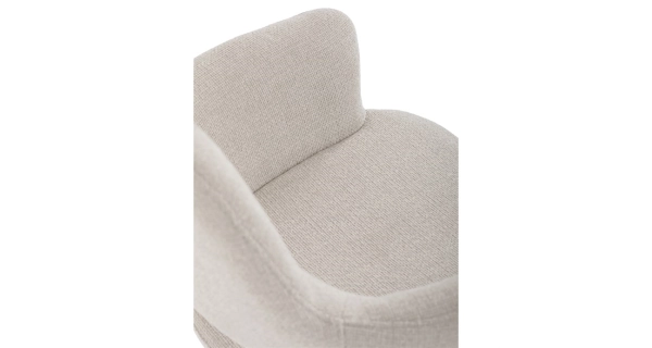 Otočná jídelní židle LEMTORHAL, krémová látka, černý kov