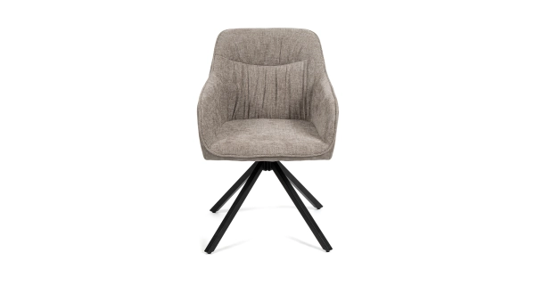 Otočná jídelní židle ROSBEL, šedá látka/kov