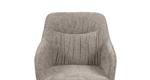 Otočná jídelní židle ROSBEL, šedá látka/kov