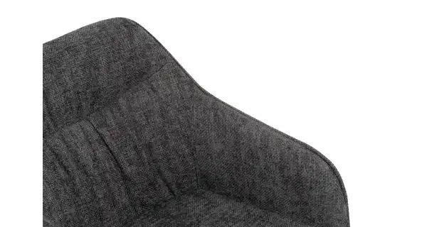 Otočná jídelní židle ROSBEL, tmavě šedá látka/kov