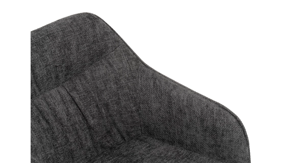 Otočná jídelní židle ROSBEL, tmavě šedá látka/kov