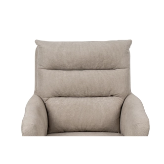 Otočná jídelní židle UTRELA, béžová látka/kov