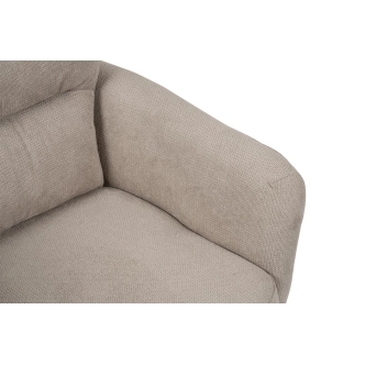 Otočná jídelní židle UTRELA, béžová látka/kov