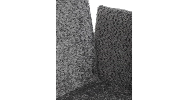 Otočná jídelní židle VORTORQUIN, šedá látka, černý kov