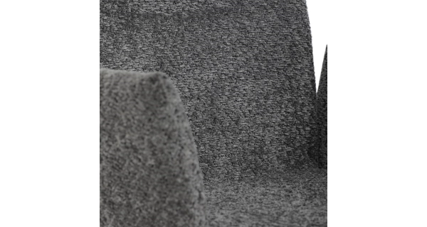 Otočná jídelní židle VORTORQUIN, šedá látka, černý kov