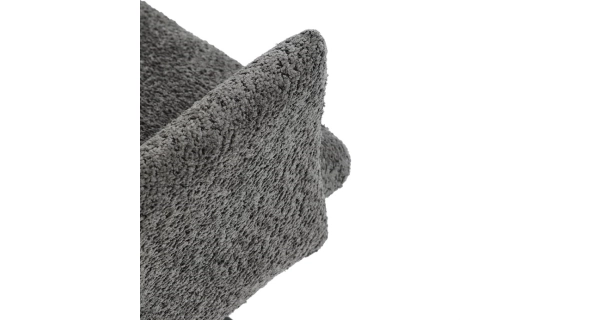 Otočná jídelní židle VORTORQUIN, šedá látka, černý kov