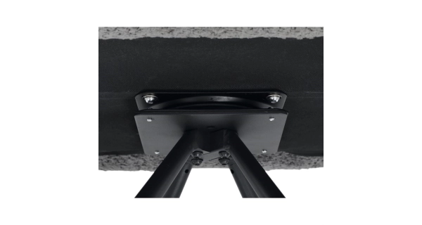 Otočná jídelní židle VORTORQUIN, šedá látka, černý kov