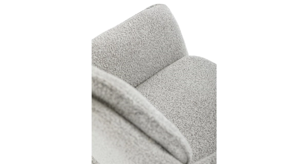 Otočná jídelní židle VORZELEL, krémová látka, černý kov