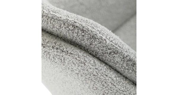 Otočná jídelní židle VORZELEL, krémová látka, černý kov