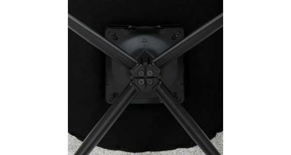 Otočná jídelní židle VORZELEL, krémová látka, černý kov