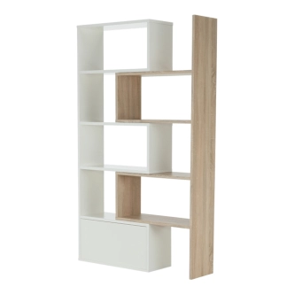 PADANG regál, bílá/dub sonoma
