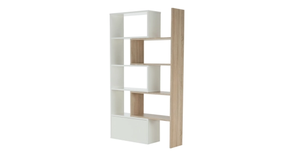 PADANG regál, bílá/dub sonoma