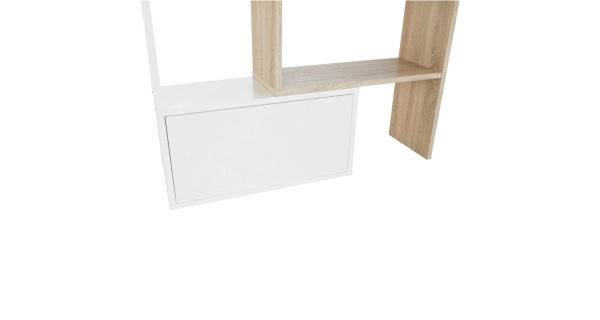 PADANG regál, bílá/dub sonoma
