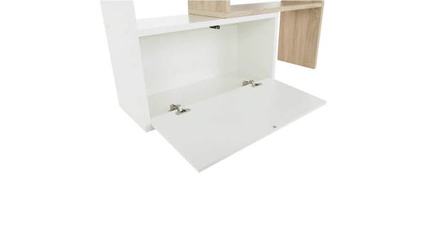 PADANG regál, bílá/dub sonoma