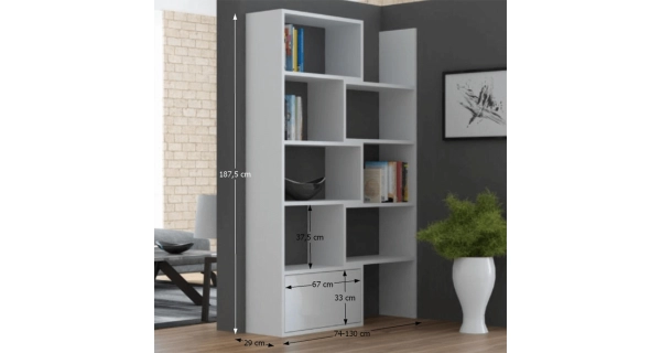 PADANG regál, bílá