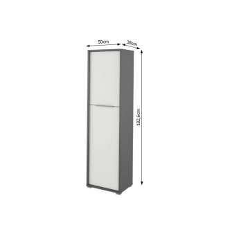 PADAR skříň 1D, grafit/bílá