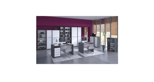 PADAR skříň 1D, grafit/bílá