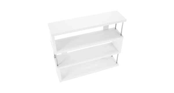 PALAU regál, bílá/chrom