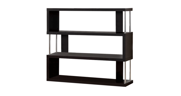 PALAU regál, černá/chrom