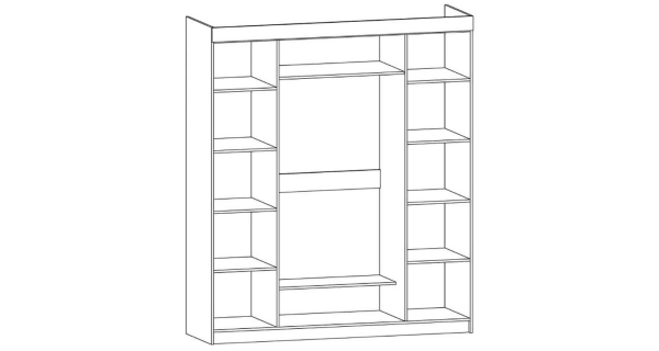 PARVULUS šatní skříň, bílý mat