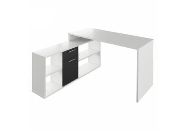PATAIKOS psací stůl, bílá/černá