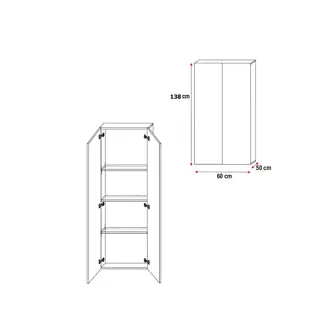 Patrová postel se skříní a psacím stolem NASH 4S, bílá/tyrkysový lesk DOPRODEJ
