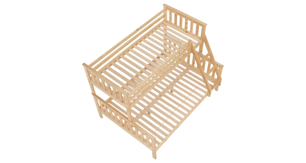 Patrová rozložitelná postel OVER, přírodní