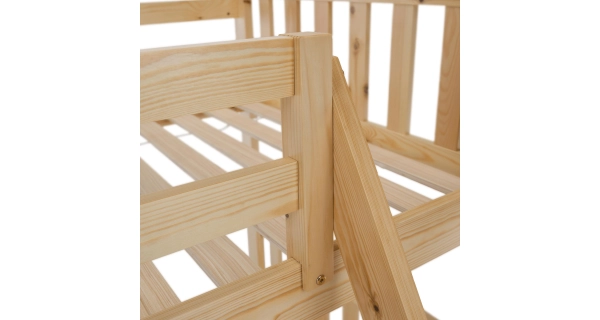 Patrová rozložitelná postel OVER, přírodní