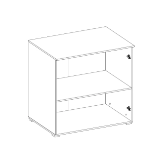 PAYTON komoda, dub san remo světlý/antracit