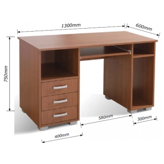 PC stolek FEREVEL, bílá