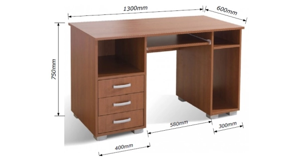 PC stolek FEREVEL, bílá