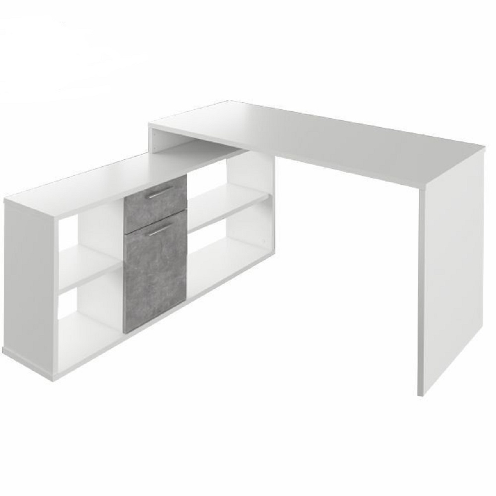 PATAIKOS psací stůl, bílá/beton