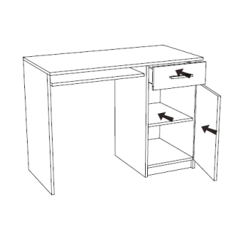 PC stůl CALLAN 15, dub sonoma světlý/bílý mat