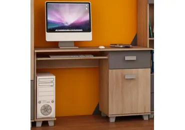 PC stůl KEATING, dub sonoma/grafit