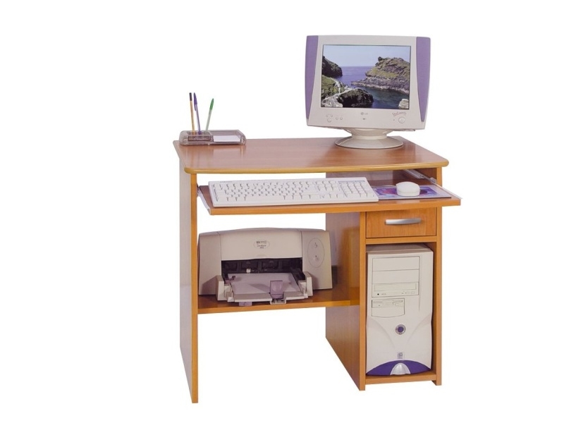 PC stůl s výsuvnou deskou HINCER, olše, 5 let záruka