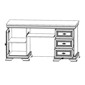 PC stůl MONEDULA, samoa king