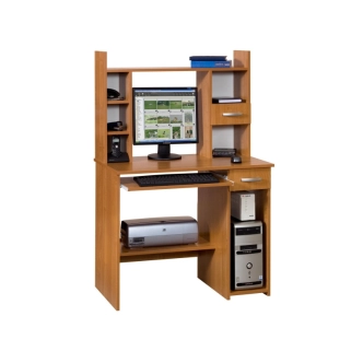 PC stůl POLDARY s nástavcem, olše, 5 let záruka