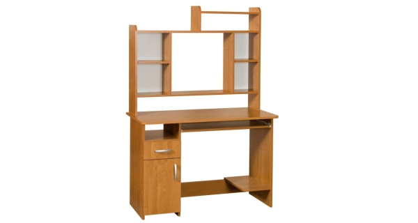 PC stůl QUECER s nástavcem, olše, 5 let záruka