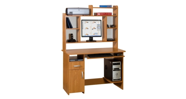 PC stůl QUECER s nástavcem, olše