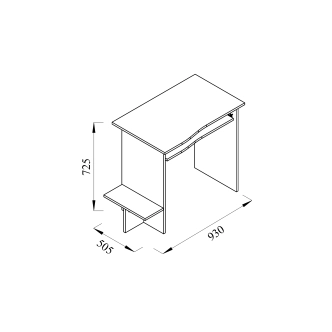 PC stůl s výsuvnou deskou NEJBY ELIJAH, bílá DOPRODEJ