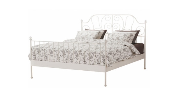PENNATI kovová postel s roštem 140x200 cm, bílá