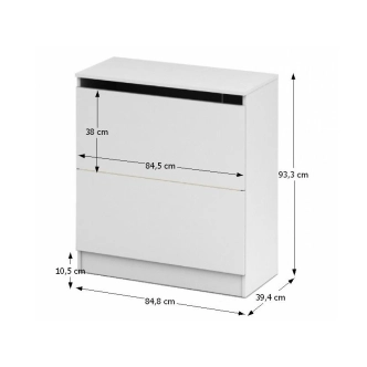 Peřiňák (komoda) PULAU, bílá