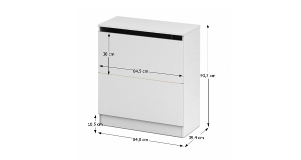 Peřiňák (komoda) PULAU, bílá