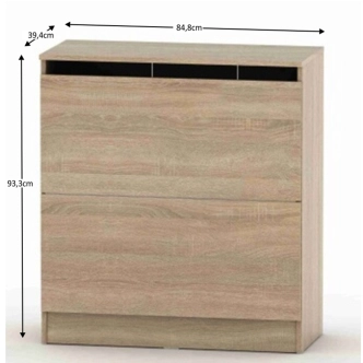 Peřiňák (komoda) PULAU, dub sonoma